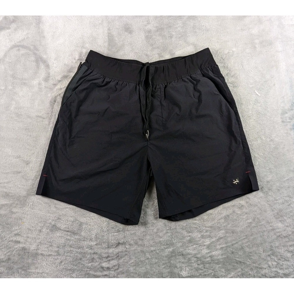 Sun Day Red Shorts Mens Small Black Elastic Waist Athletic Unlined Tiger Woods
